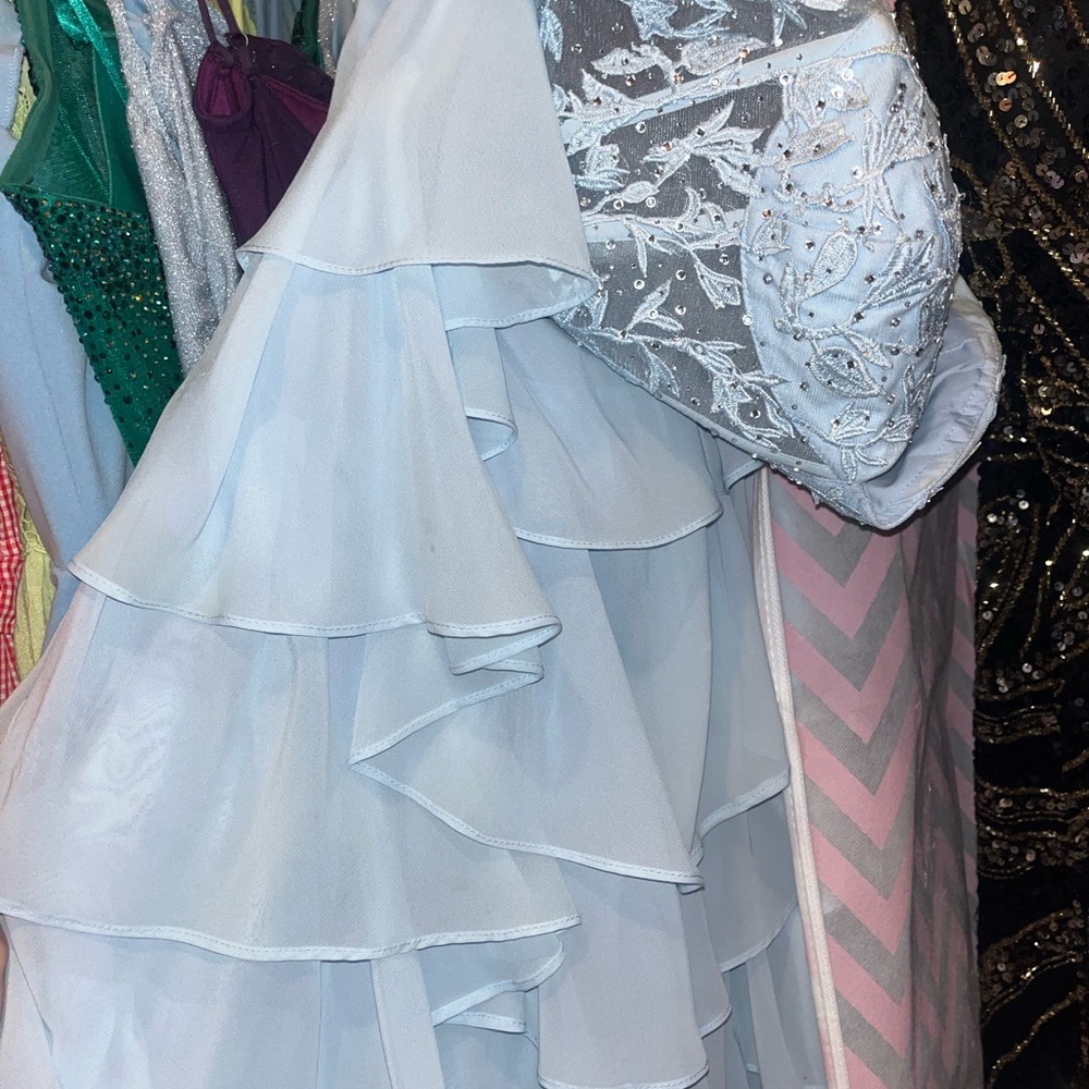 Amazon Essentials Light Blue Ruffled Dress